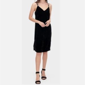 NWT Splendid Slip Cami Dress Crushed Velvet Black